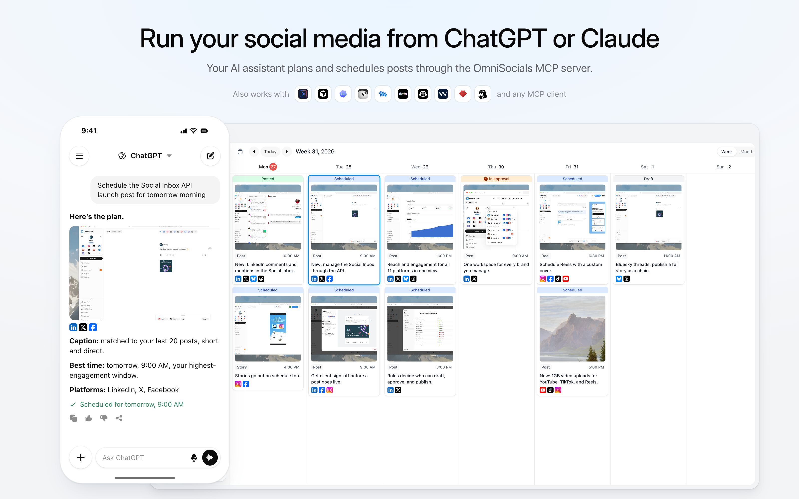 OmniSocials Lets ChatGPT and Claude Run Social Media Across 11 Platforms