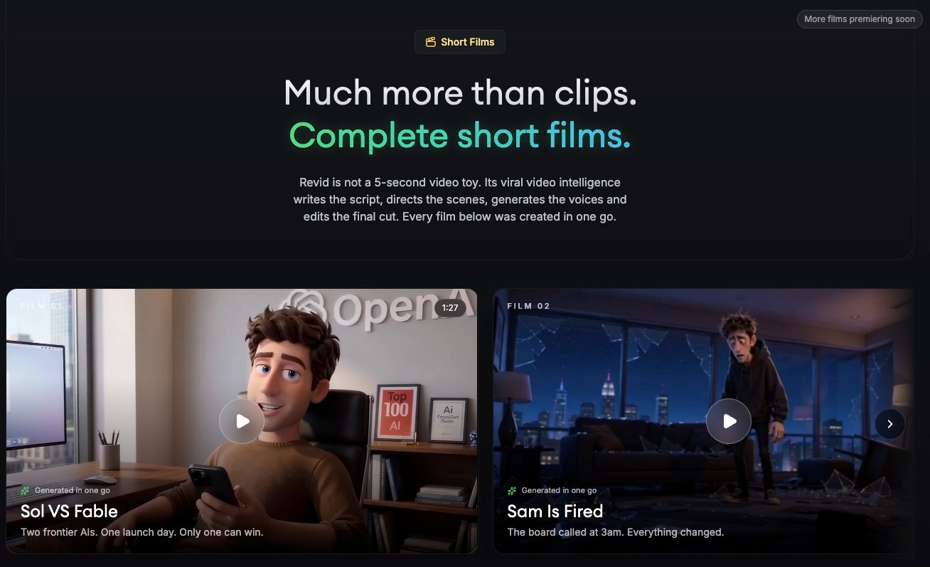 Revid Now Generates Complete Short Films From a Single Prompt Handling Script, Scenes, Voices, Editing and Publishing