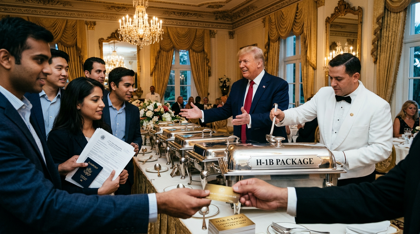 Trump offers H-1B family pack: buy five visas, get one Mar-a-Lago buffet coupon